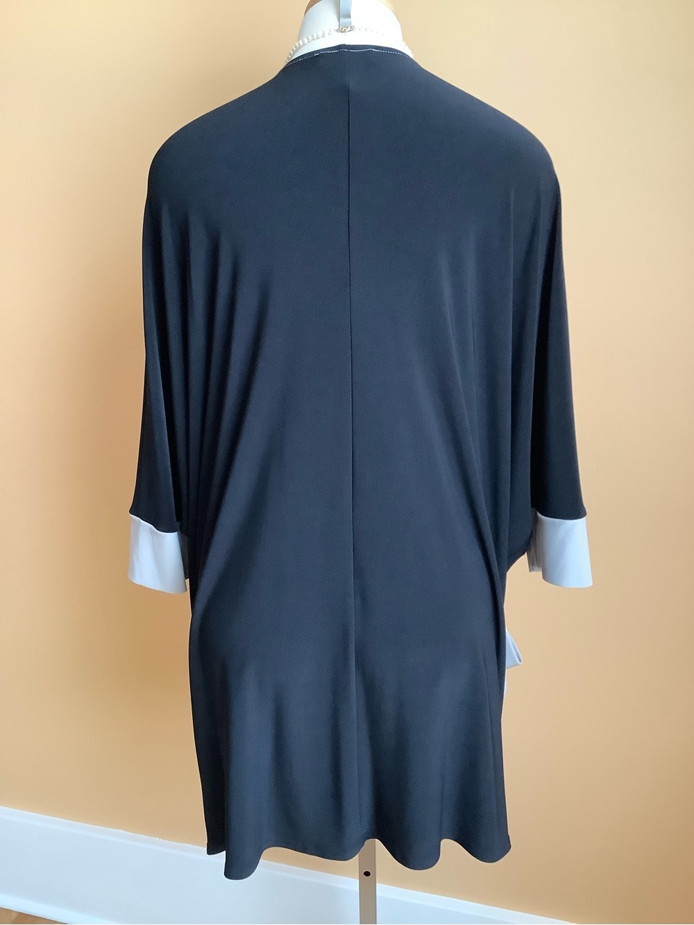 SYMPLI Matrix Cardigan Sweater Oatmeal Beige Tan Black Size 12 - Picture 5 of 14